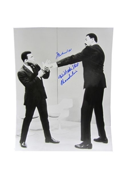 Muhammad Ali and Wilt Chamberlain Signed and Inscribed 16x20